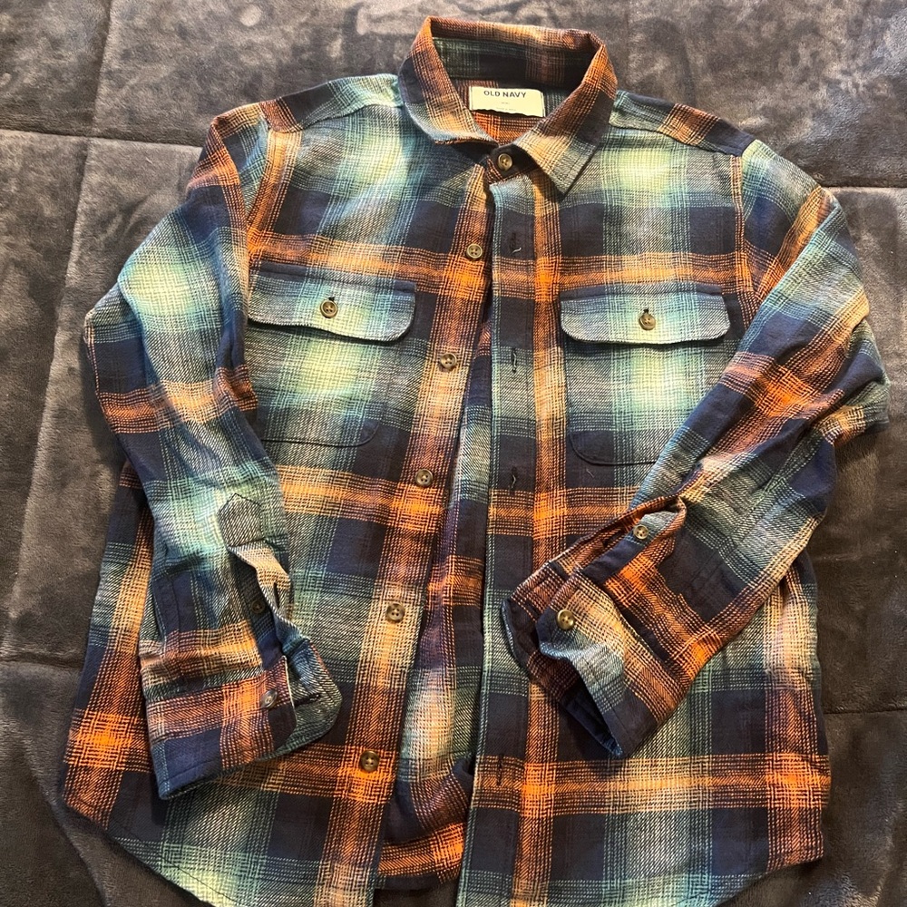 Old Navy Kids Multicolor Plaid Button-Down Shirt